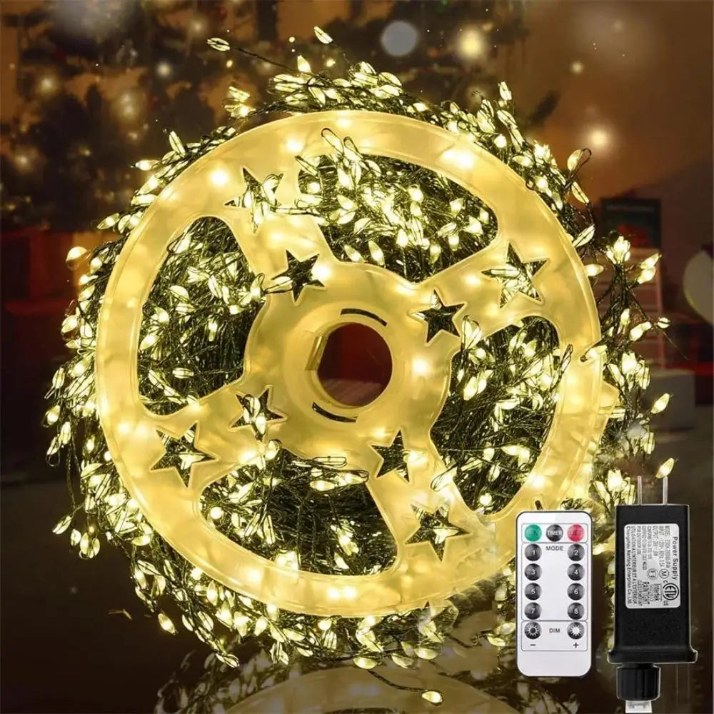 LED Feuerwerk Lichterkette Mit Fernbedienung 30-75 m 900-2000 LEDs IP65 Wasserdicht Für Feste