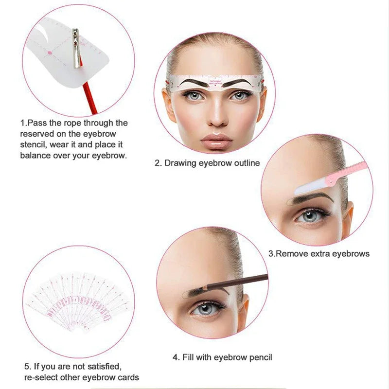LuxeArch Brow Master Schablonen-Kit | Mühelose Präzision für perfekte Augenbrauenformgebung