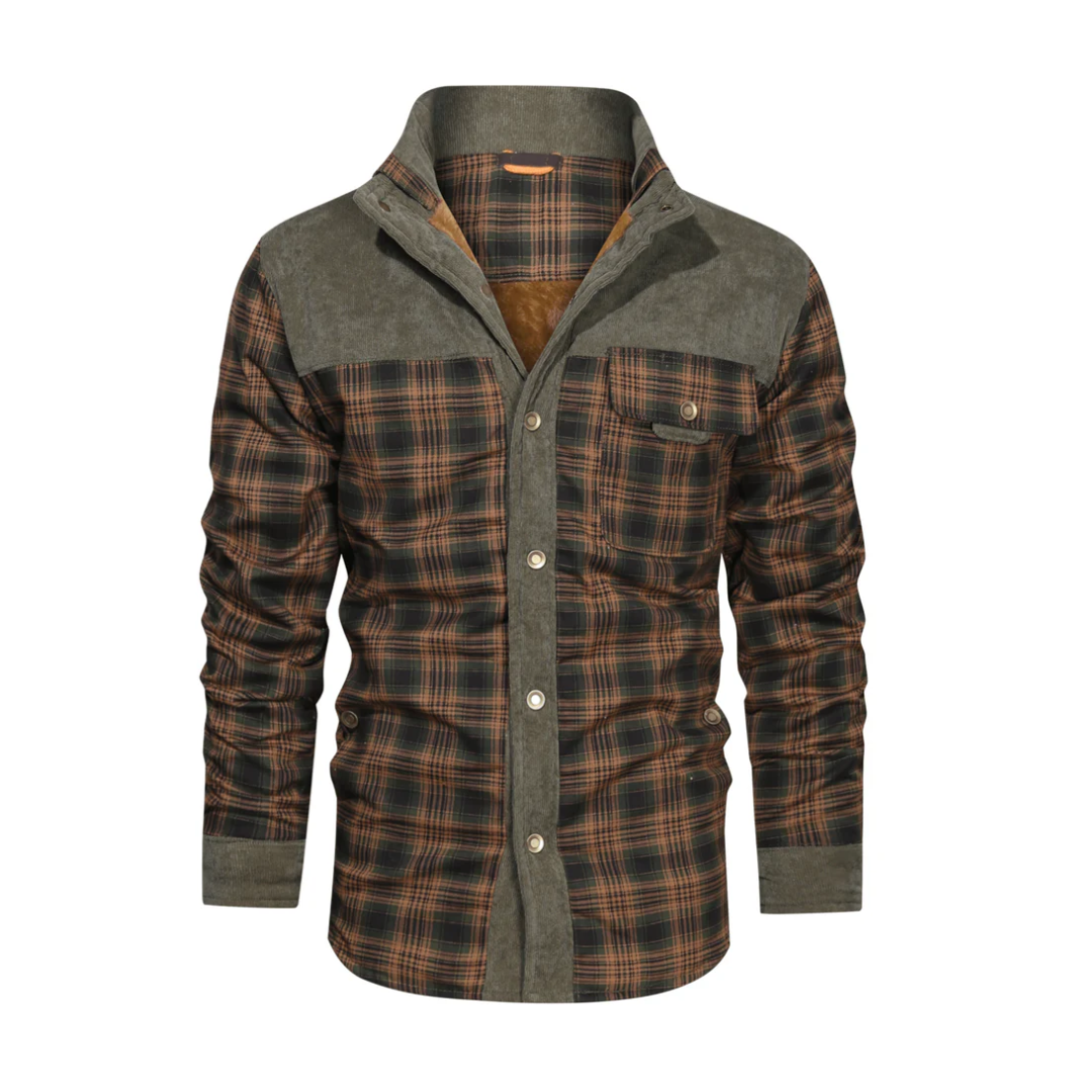 TrailWear Karierte Outdoorjacke für Männer – Robuste Jacke für Abenteuer in der Natur