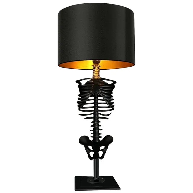 Frendorf | Gothic Skelett Tischlampe | Handgefertigtes Kunst Design