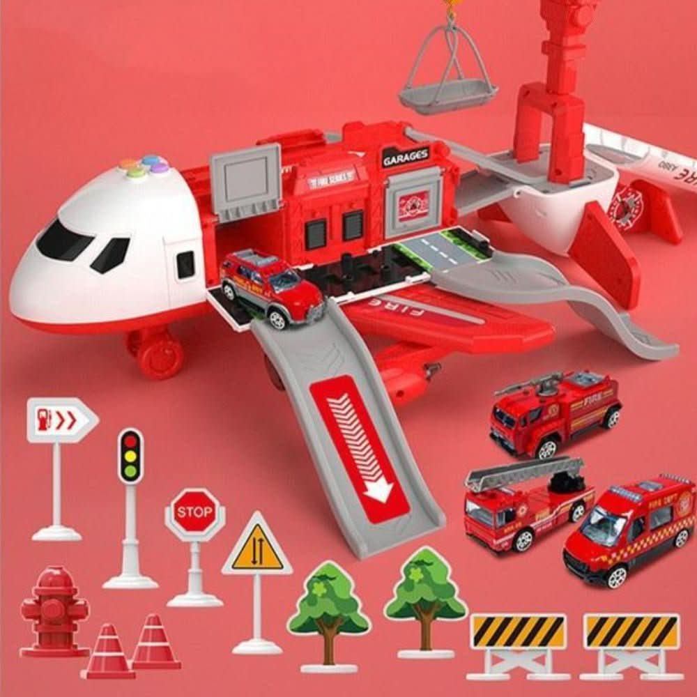SKYQUEST – Abenteuer AirPlay Set mit Flugzeug & Fahrzeugen für kreative Kinder