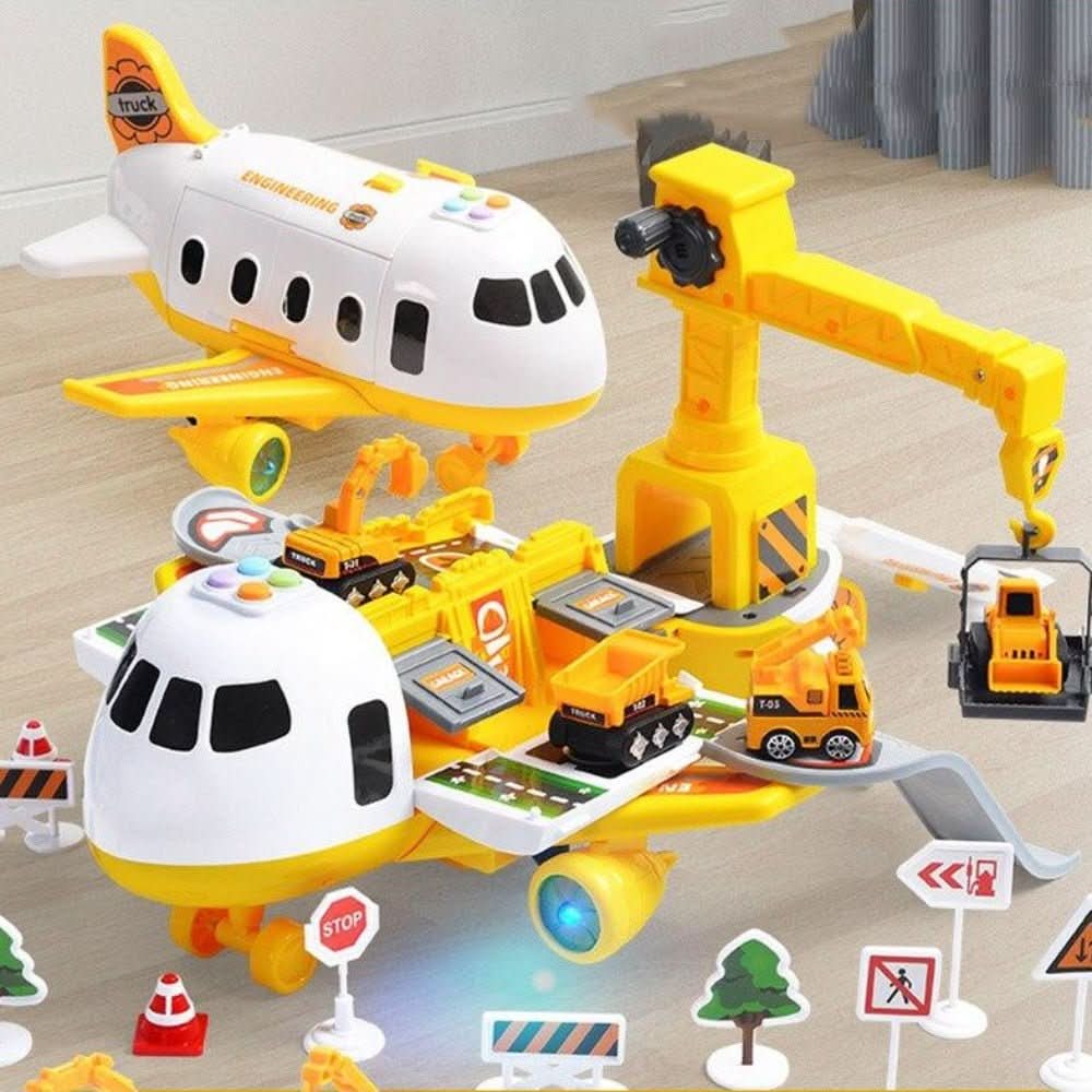 SKYQUEST – Abenteuer AirPlay Set mit Flugzeug & Fahrzeugen für kreative Kinder