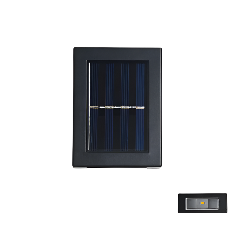 LuxeSolar Elegante LED-Wandlampe | Nachhaltige Solarenergie mit automatischer Funktion