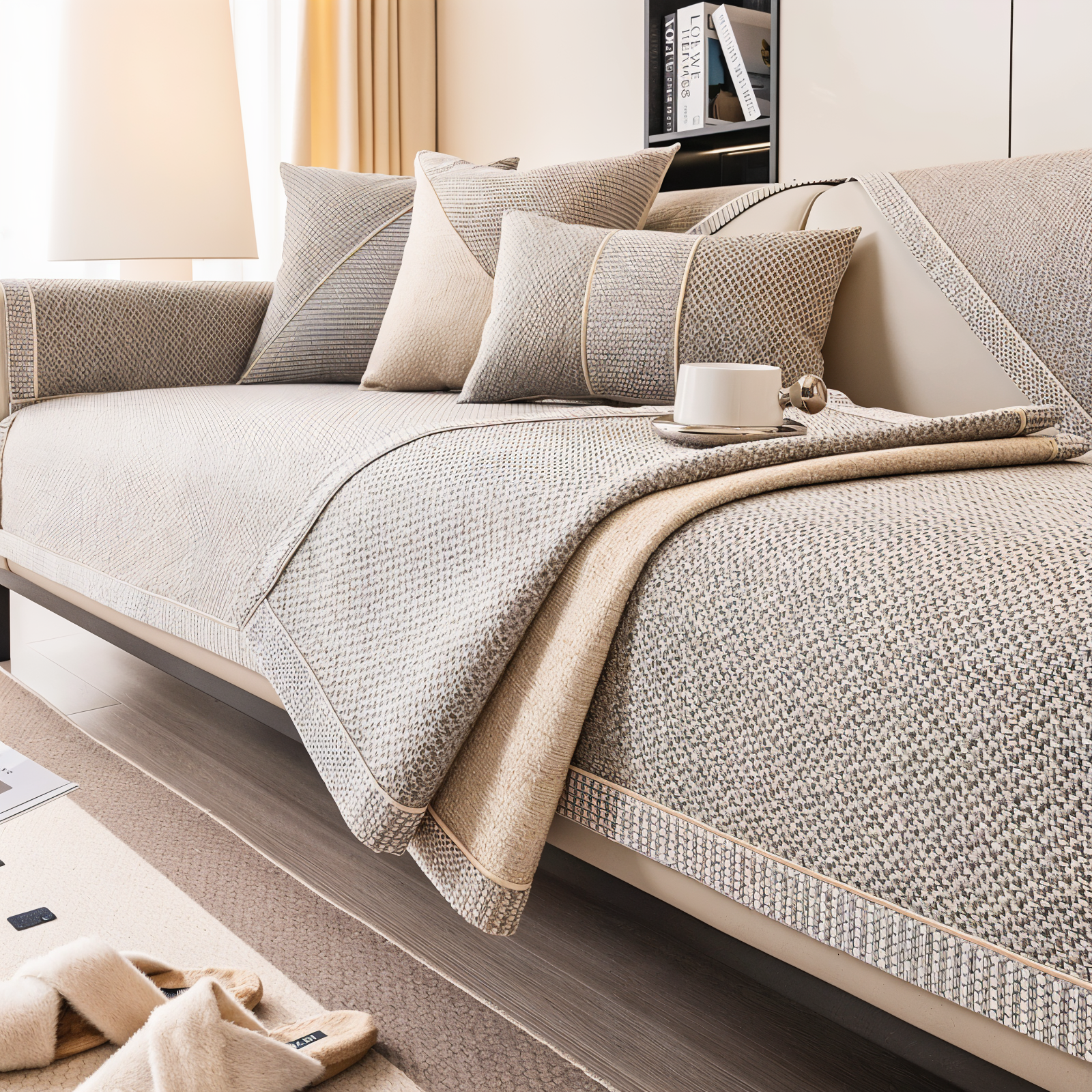 Bankbezug aus Baumwolle und Polyester zum Schutz für das Sofa