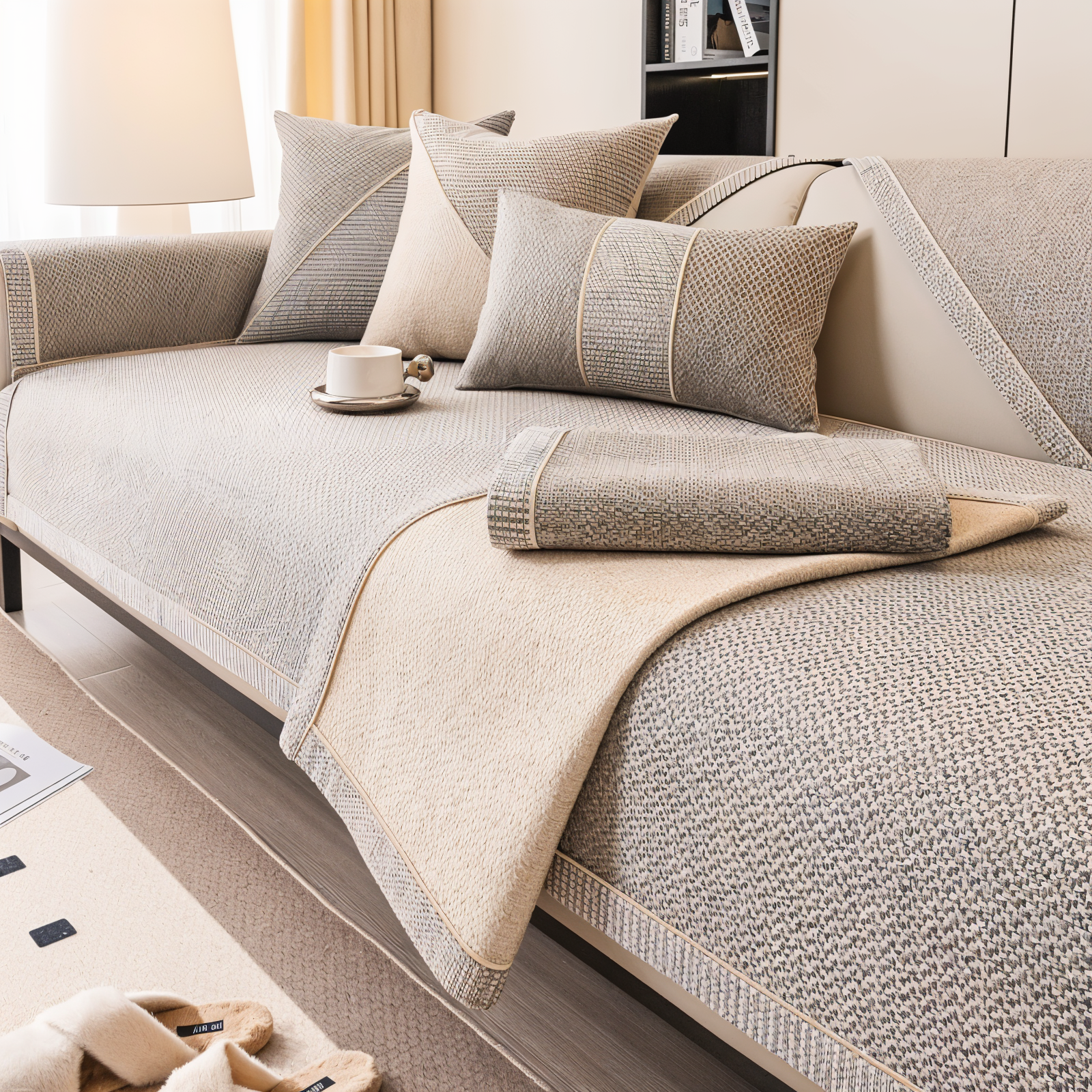 Bankbezug aus Baumwolle und Polyester zum Schutz für das Sofa