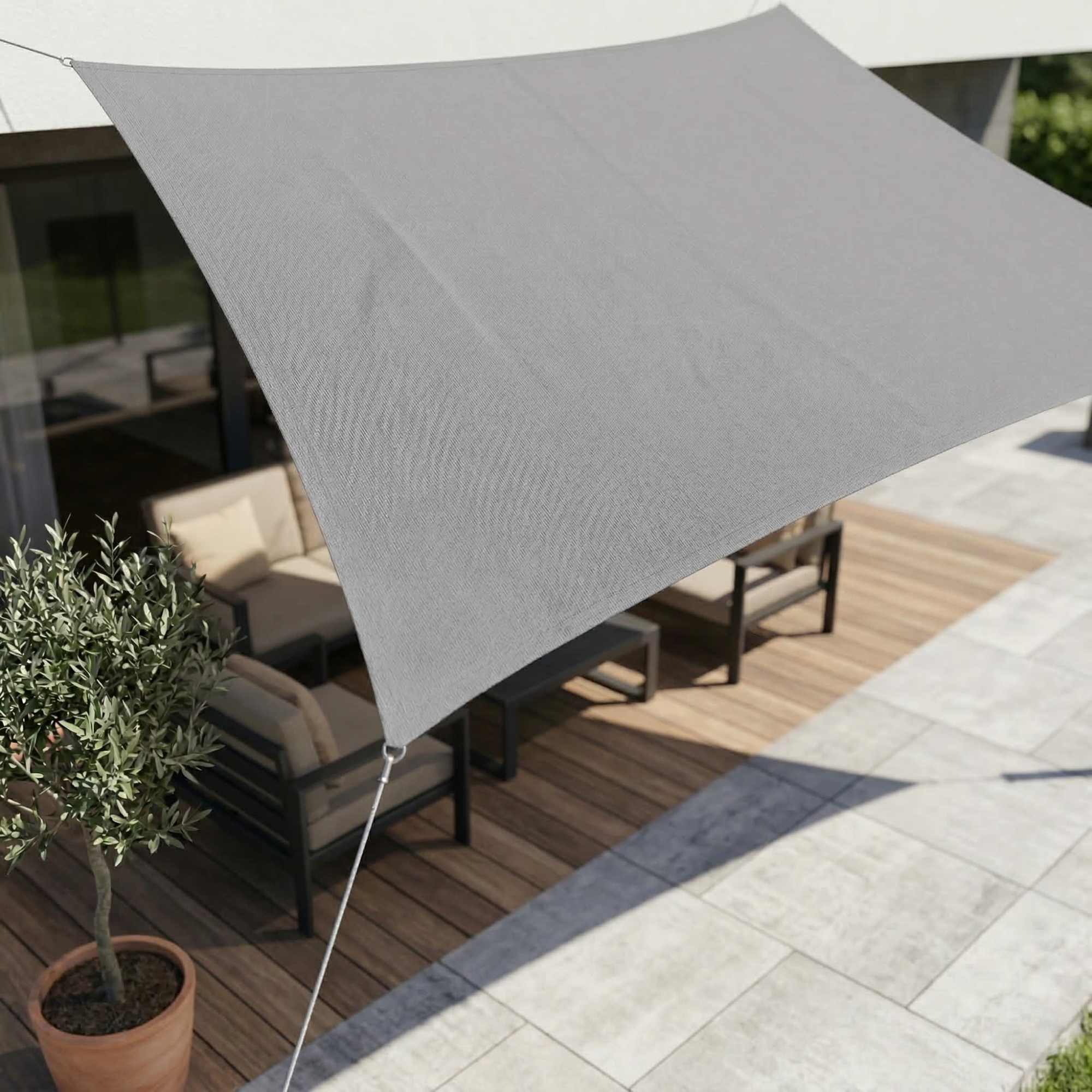 Rechteckiges Sonnensegel Wasserdicht | Wasserdichtes Outdoor-Gewebe | UV-Schutz | SkyCover