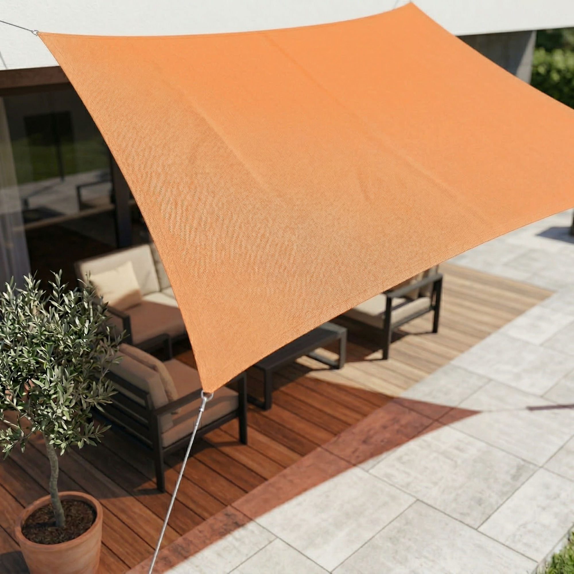 Rechteckiges Sonnensegel Wasserdicht | Wasserdichtes Outdoor-Gewebe | UV-Schutz | SkyCover