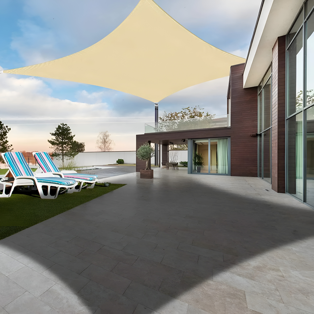Rechteckiges Sonnensegel Wasserdicht | Wasserdichtes Outdoor-Gewebe | UV-Schutz | SkyCover