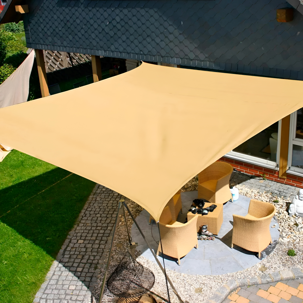 Rechteckiges Sonnensegel Wasserdicht | Wasserdichtes Outdoor-Gewebe | UV-Schutz | SkyCover