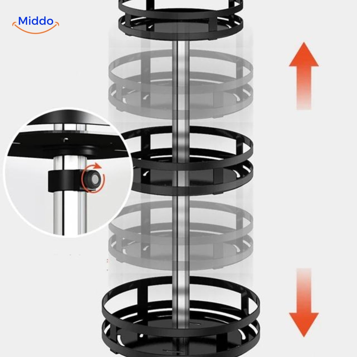 SpinMaster Drehregal | 360° Aufbewahrungslösung für ein stilvolles und ordentliches Zuhause