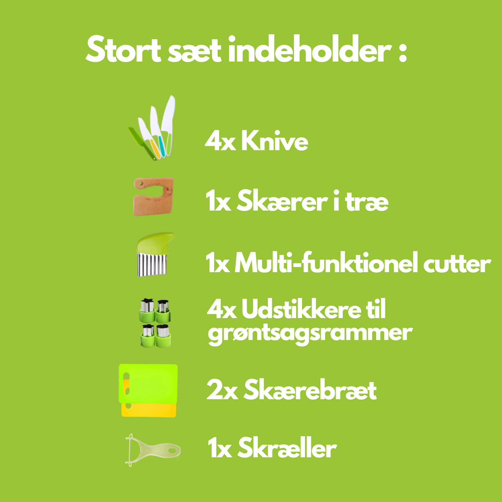 MiniChef - Sicheres Kochset für Kinder mit Spielmessern und Schneidebrett