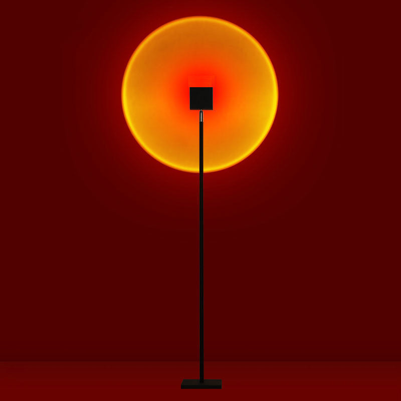 Frendorf | LED Farbprojektor Stehleuchte | Minimalistischer Halo Licht Effekt