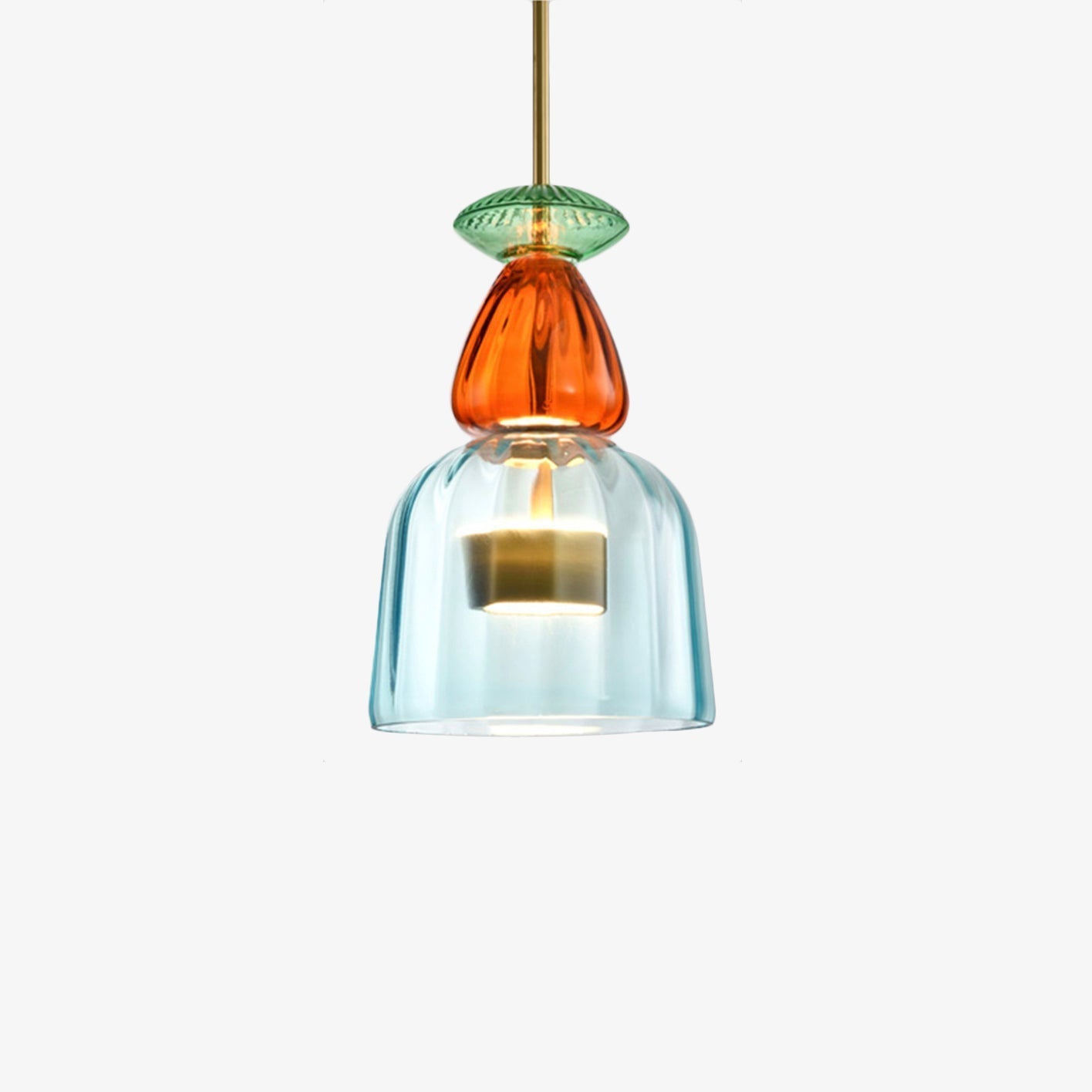 Pendelleuchte aus farbigem Glas Illumy