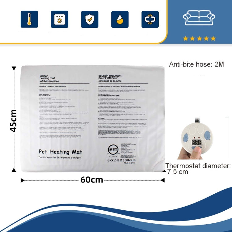 Wasserdichte Heizmatte 60x45 cm – Elektrische Decke mit JP Stecker