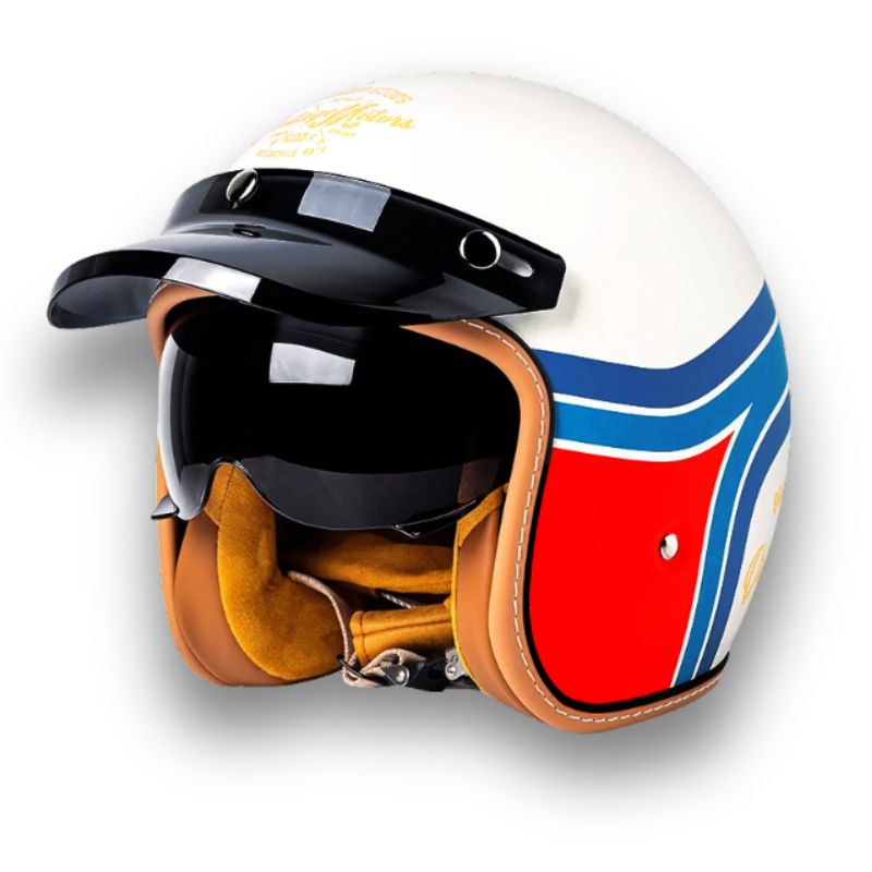 Zeitloser Motorradhelm - DOT- und ECE-zugelassen
