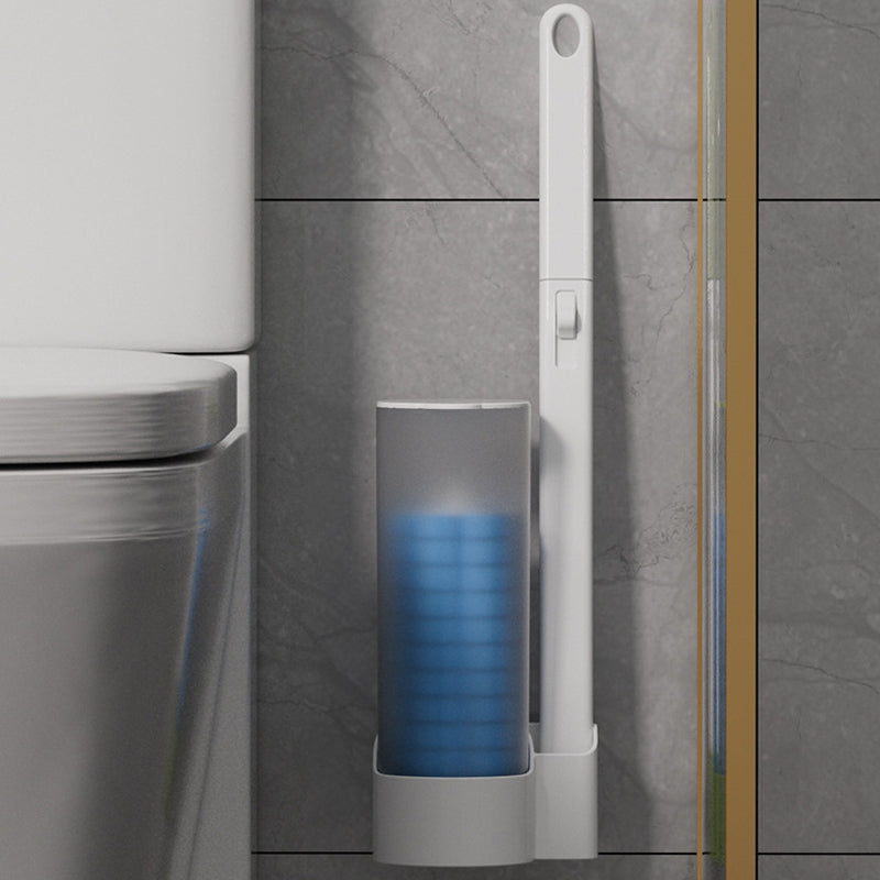Antibakterielle Einweg-Toilettenbürste mit hygienischem Schwammkopf und Halter