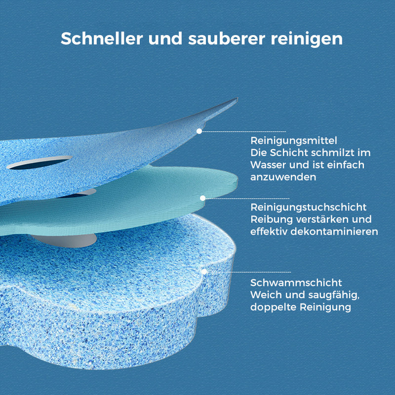 Antibakterielle Einweg-Toilettenbürste mit hygienischem Schwammkopf und Halter