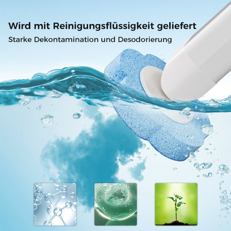 Antibakterielle Einweg-Toilettenbürste mit hygienischem Schwammkopf und Halter