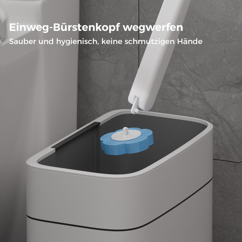 Antibakterielle Einweg-Toilettenbürste mit hygienischem Schwammkopf und Halter