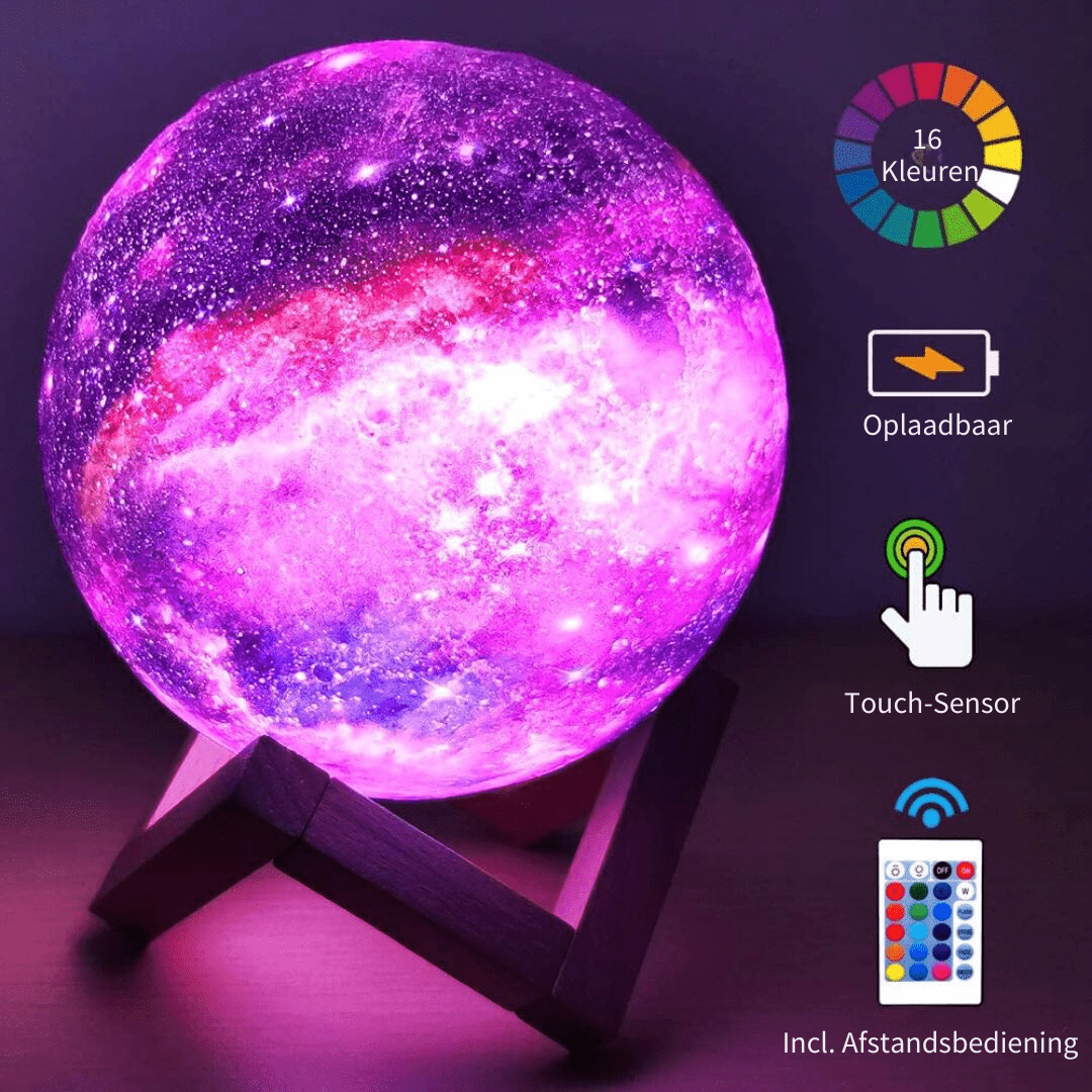 Asteria | Drahtlose 3D Mondlampe