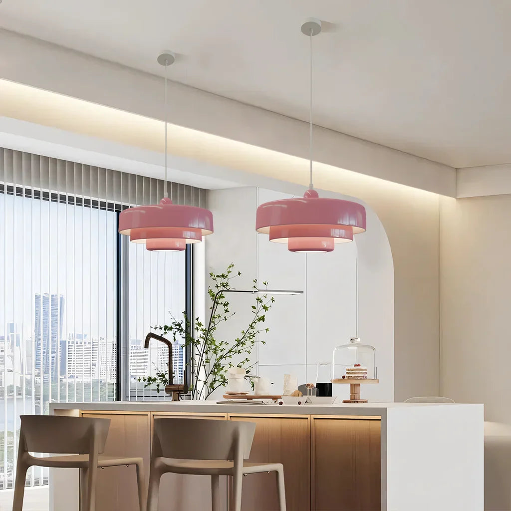 Hind Triple Layer Disc Macaron Pendelleuchte