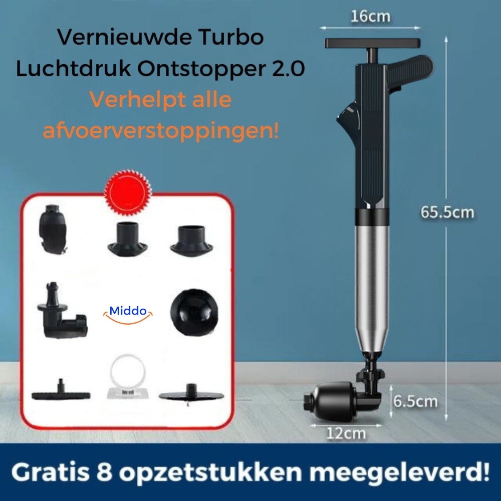 AquaLux Turbo Luftdruck-Rohrreiniger 2.0 | Effektive Lösung für alle Ihre Abflussverstopfungen!