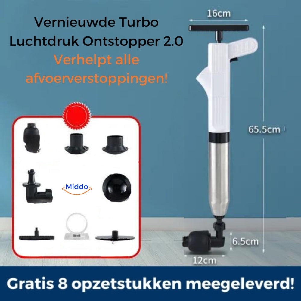 AquaLux Turbo Luftdruck-Rohrreiniger 2.0 | Effektive Lösung für alle Ihre Abflussverstopfungen!