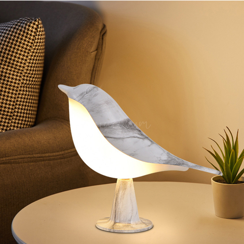 Wiederaufladbare LED-Nachtlampe mit Berührungssensor und Kreativem Vogel-Design