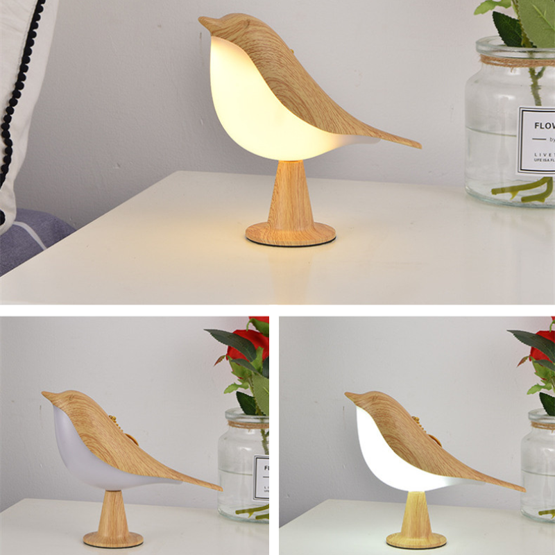 TwiLightBird | Wiederaufladbare LED-Nachtlicht mit Touch und kreativem Vogeldesign