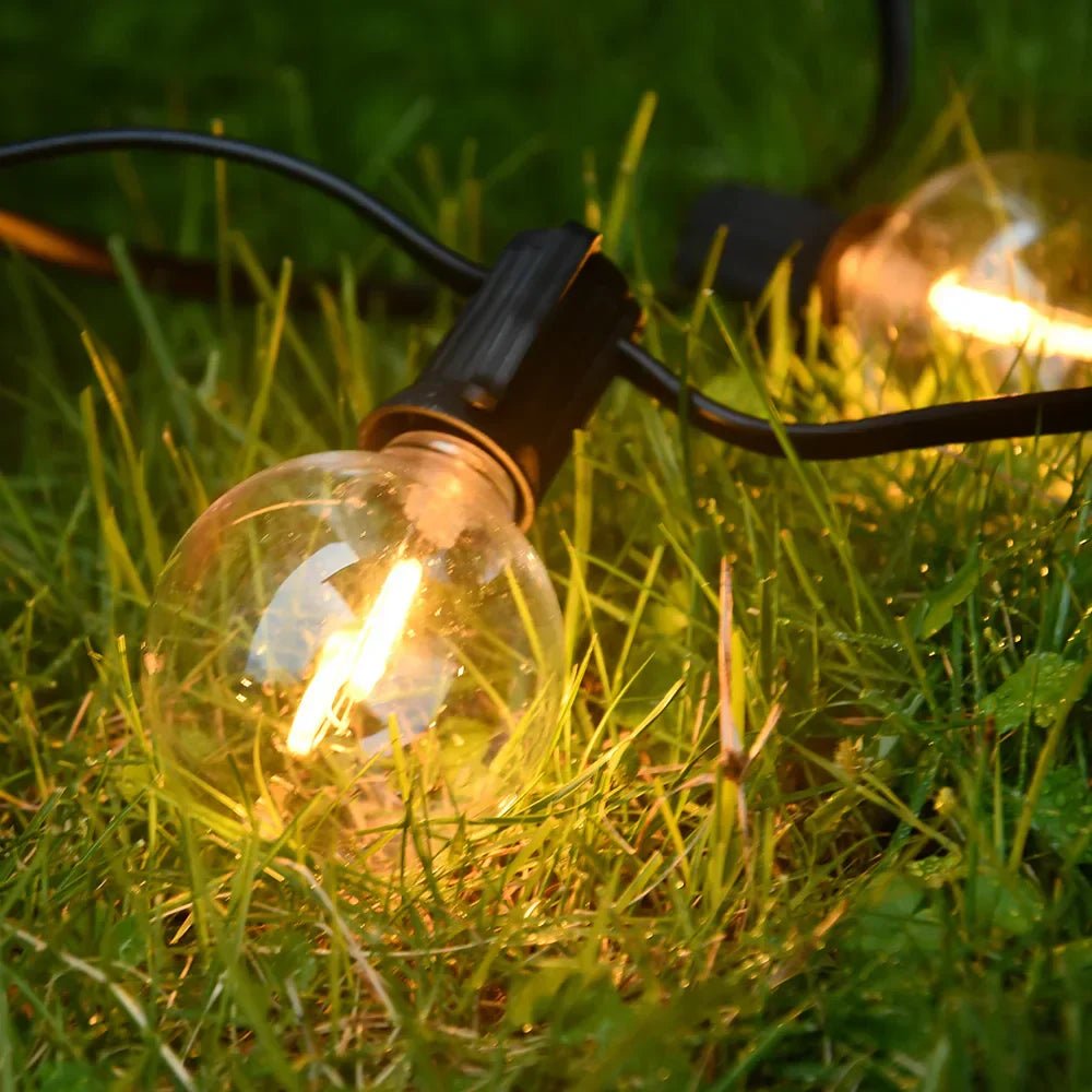 TwinkleTrail wasserdichte LED-Lichterkette für Außen mit Warmem Glanz