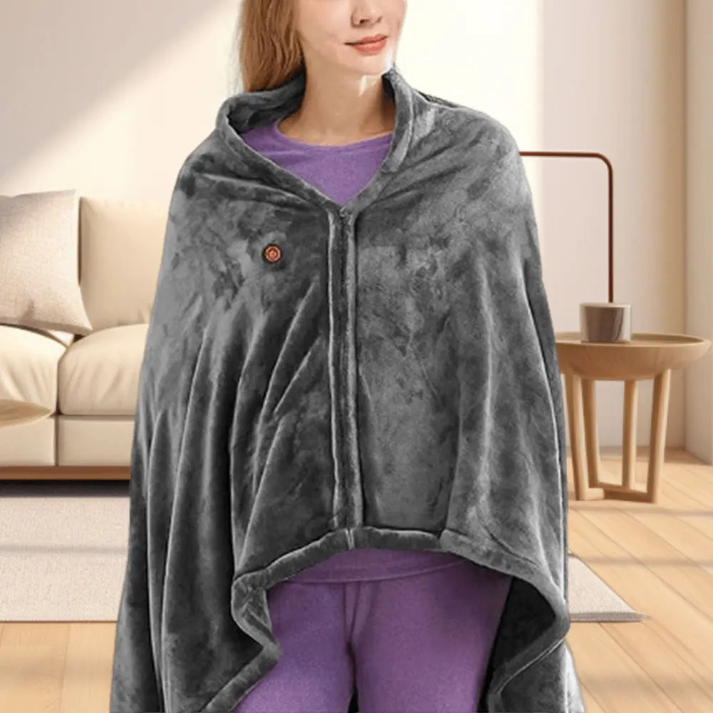 WarmHaven Heizbare Fleece-Decke – Drei Wärmegrade und USB-Anschluss für persönlichen Komfort