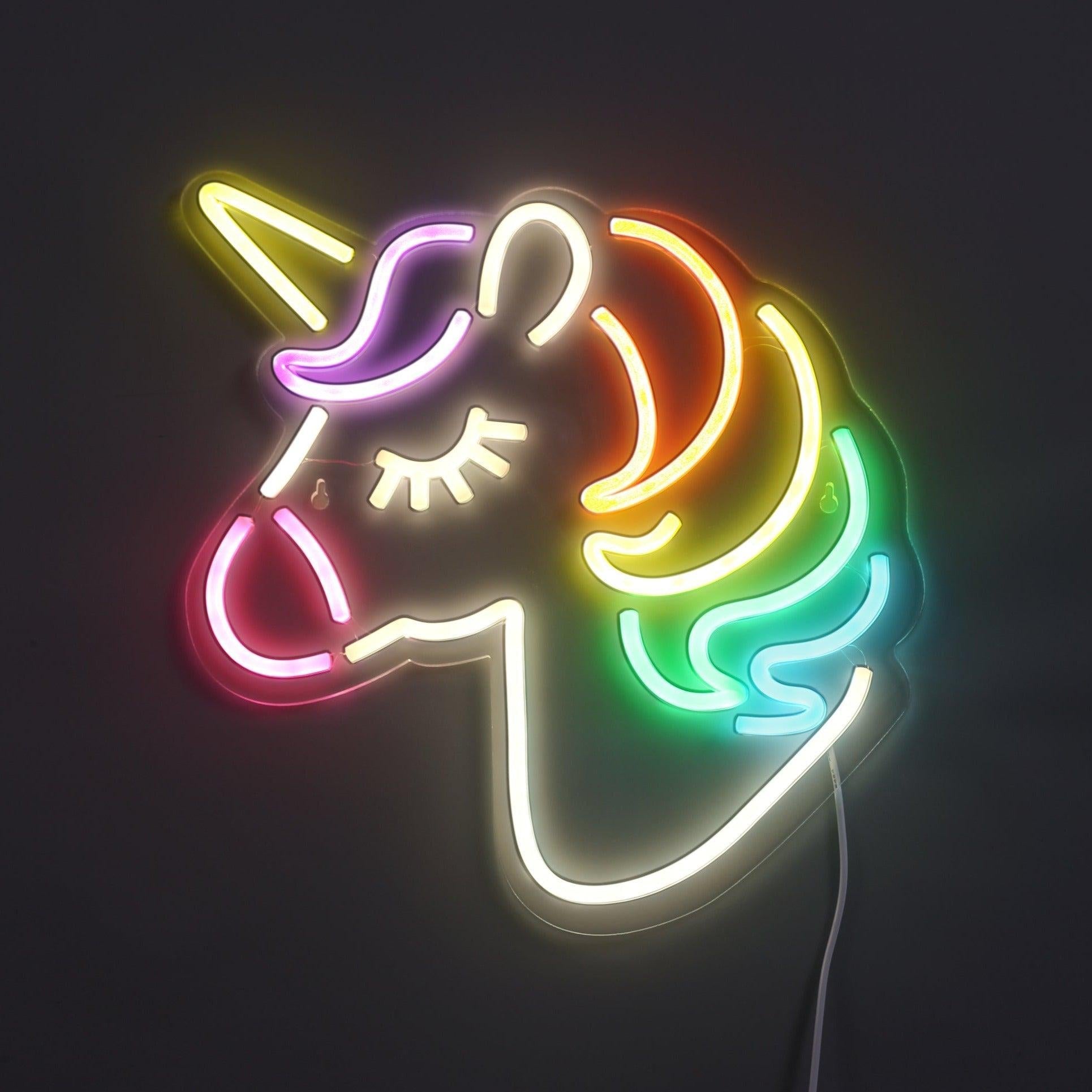 Einhorn Neon Wandleuchte