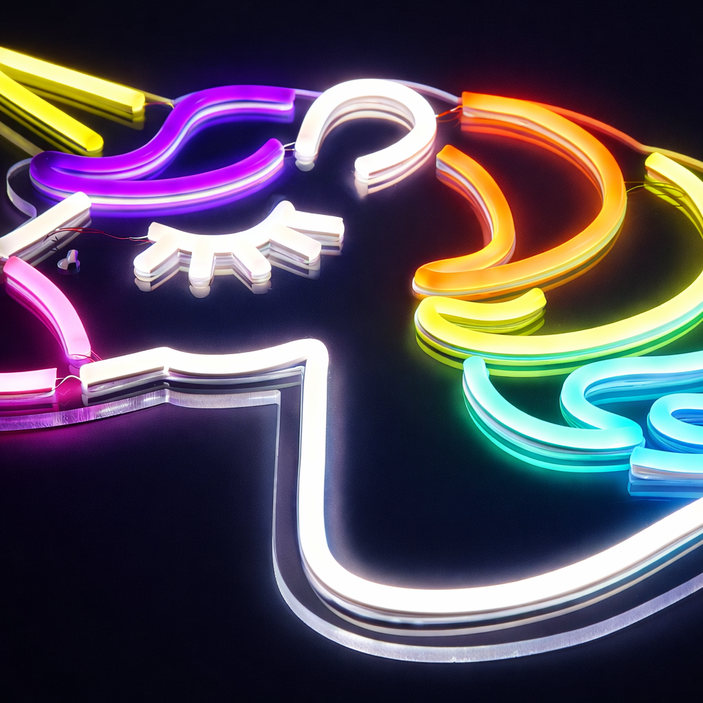 Einhorn Neon Wandleuchte