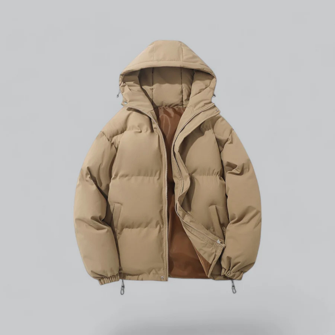 PolarGuard Unisex Daunenjacke – Warme Pufferjacke mit Reißverschluss und Kapuze
