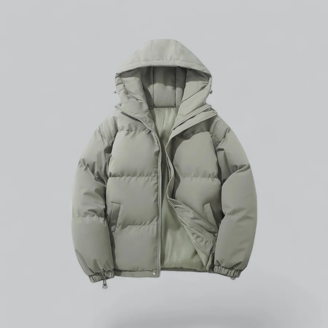 PolarGuard Unisex Daunenjacke – Warme Pufferjacke mit Reißverschluss und Kapuze
