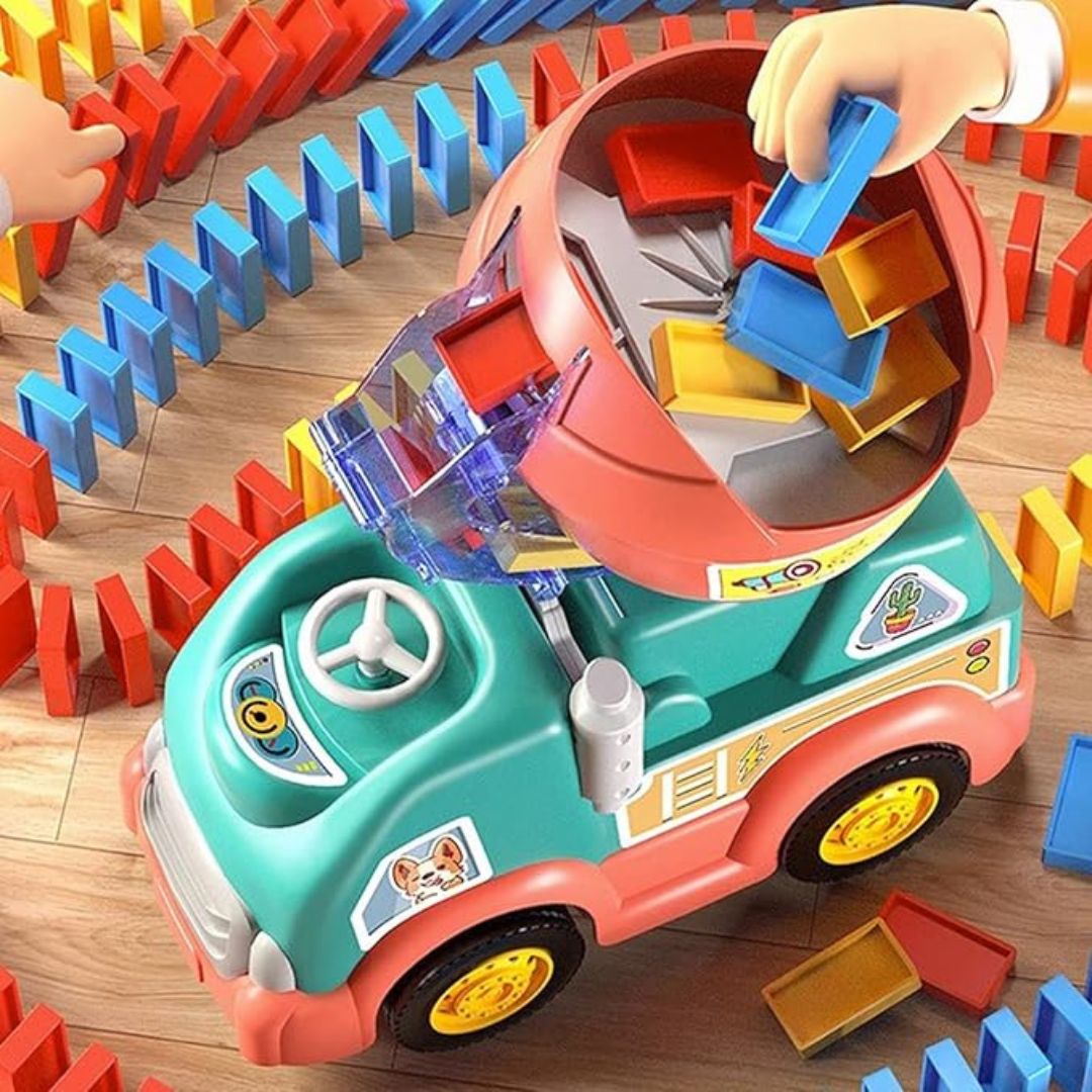 Montessori Holz Domino-Lkw Spielzeug