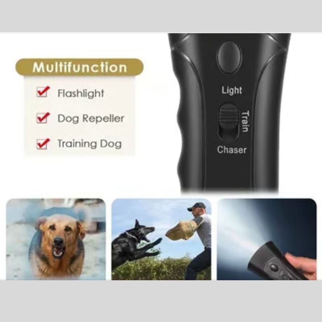PawTrainer Taschenlampe | Ultraschall-Haustiertrainer mit LED-Taschenlampe