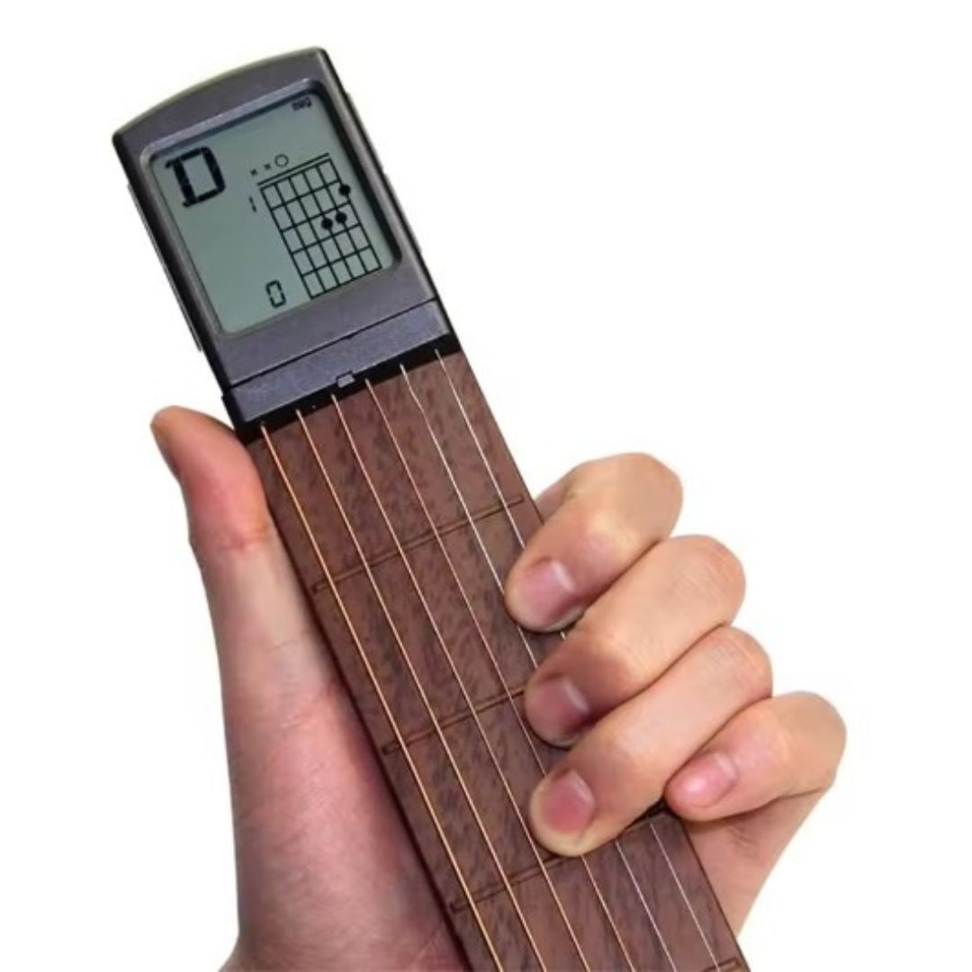 Pocket Gitarrenakkordtrainer | 6-Bund Gitarrenübungsmittel mit Bildschirm