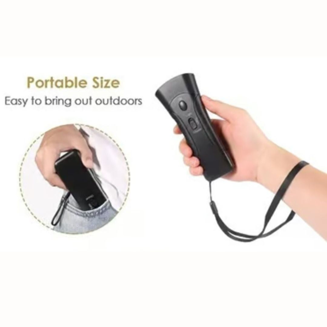 PawTrainer Taschenlampe | Ultraschall-Haustiertrainer mit LED-Taschenlampe