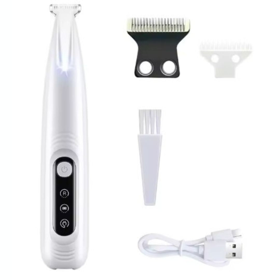 Hundefelltrimmer mit LED-Lampe | Vollständig wasserdichter Haarschneider für Haustiere