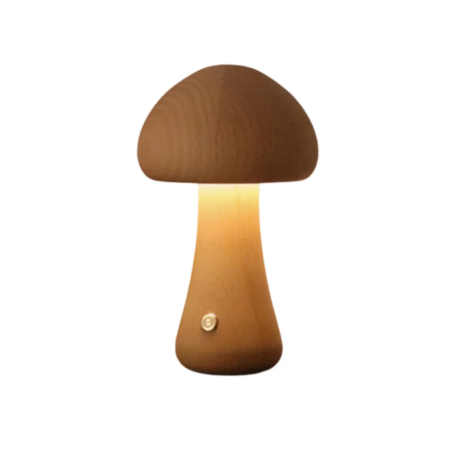 WoodGlow Holz Vintage Pilz Tischlampe – Einzigartige Beleuchtung für einen gemütlichen Raum