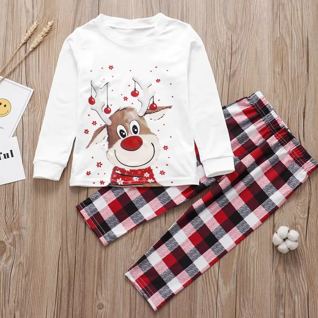 FeestKnit Passendes Weihnachts-Pyjama-Set – Weiche Baumwoll-Familienpyjamas für Gemütliche Feiertage
