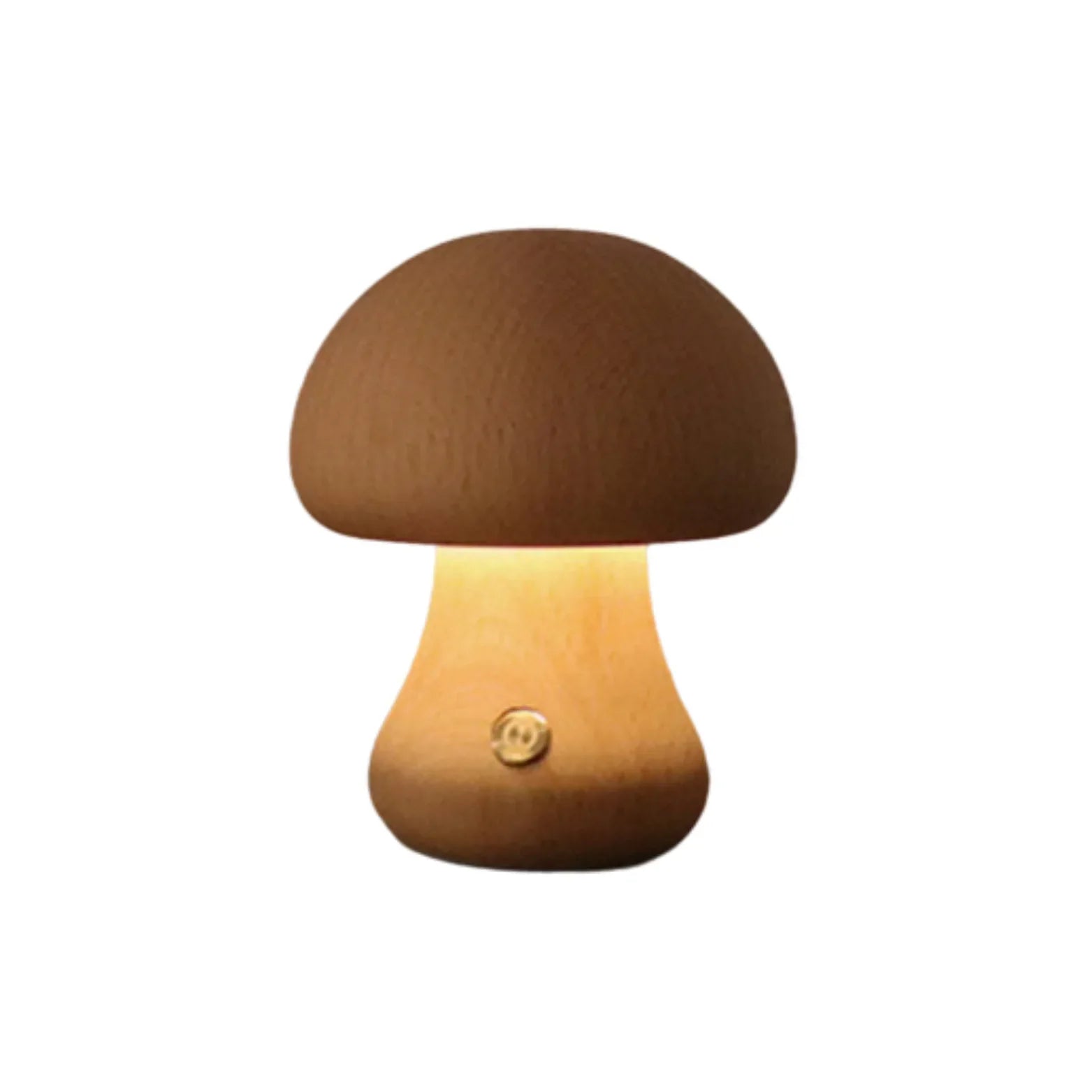 WoodGlow Holz Vintage Pilz Tischlampe – Einzigartige Beleuchtung für einen gemütlichen Raum