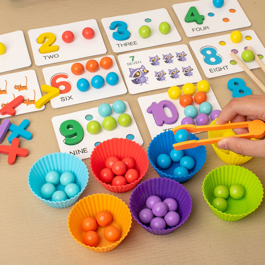 Montessori-Lernset Farben und Zahlen