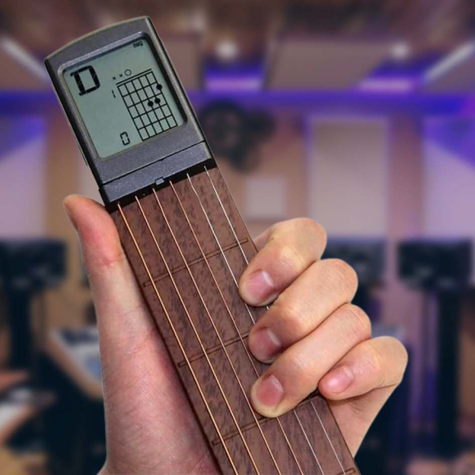 Pocket Gitarrenakkordtrainer | 6-Bund Gitarrenübungsmittel mit Bildschirm