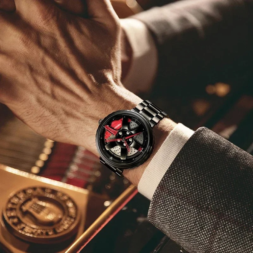 LuxeMontre | Automatische Herrenarmbanduhr – Lederband – elegantes Design – fortschrittliches mechanisches Werk