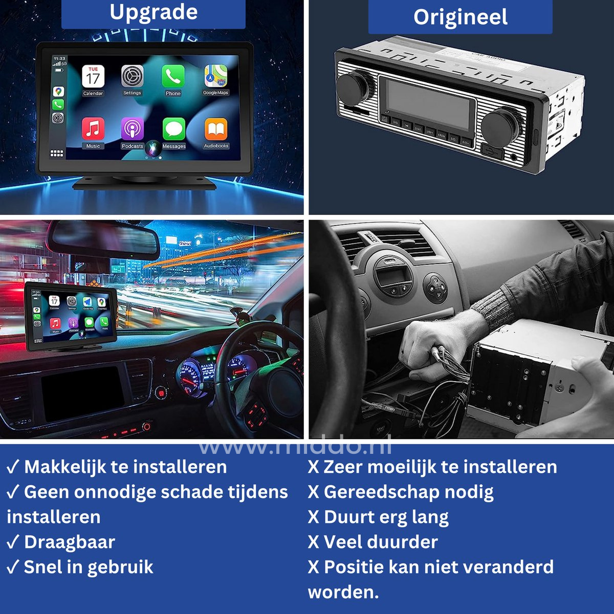 AutoBoost CarPlay & Android Auto | Upgrade dein Fahrzeug in 2 Minuten – Kein Einbau nötig!