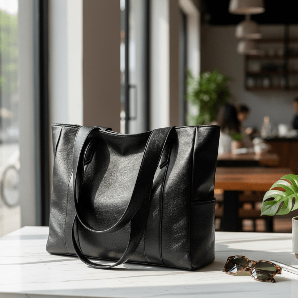 VINTARIS – Elegante Lederschultertasche mit Retro-Touch und glatter Oberfläche