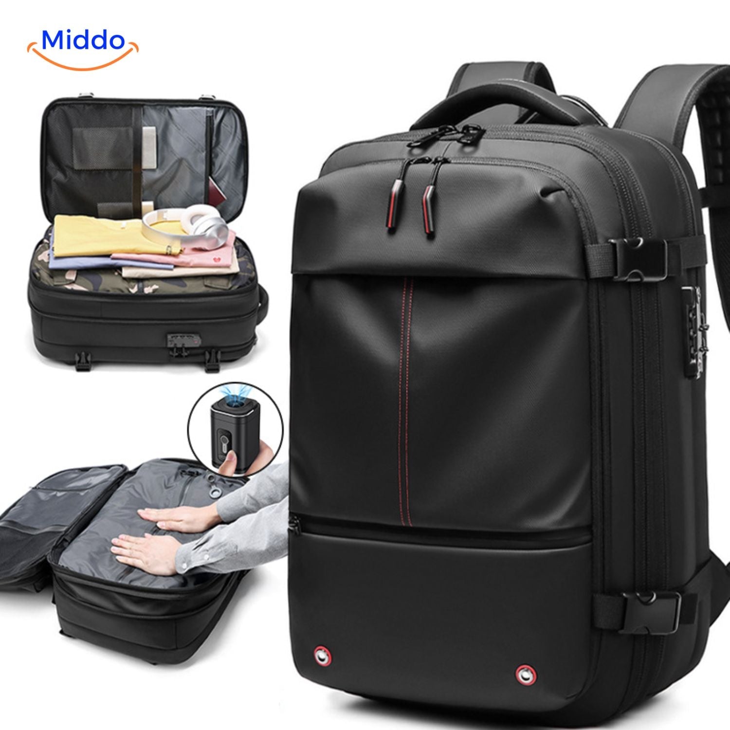 VakuMax Kompressionsreisetasche | Platzsparende Reisetasche für müheloses Packen