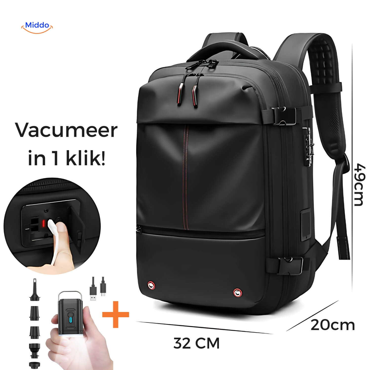 VakuMax Kompressionsreisetasche | Platzsparende Reisetasche für müheloses Packen